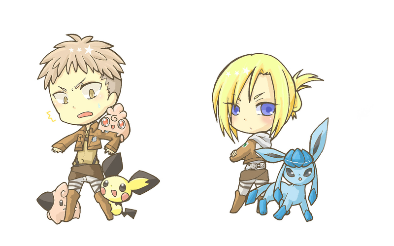 Illustration for article titled If Attack on Titan Characters Were Pokemon Trainers...